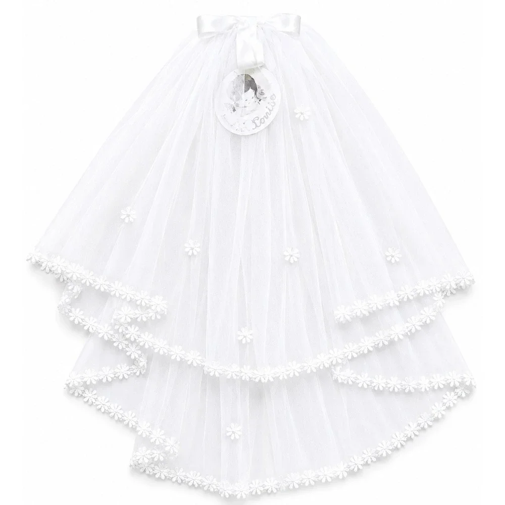Girls First Communion Veil‎ White Tulle NWT Boutique England Headpiece Headband